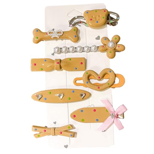 Rdxanc Haarspangen mit Sternen, rutschfest, Entenschnabel-Haarspangen, Haarnadeln für Damen und Mädchen, Haarstyling-Zubehör, 8 Stück von Rdxanc