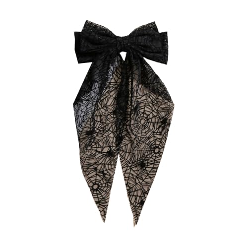 Rdxanc Halloween Fledermaus Haarspange Spitze Schleier Haarnadel für Frauen Cosplay Kostüm Zubehör mit Tüll Stickerei Schleife von Rdxanc