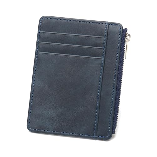 Rdxanc Kompakter Kartenhalter mit Reißverschluss, PU-Leder, kurze Geldbörse, Münzgeldbörse, Kleingeldfach für sicheres Reisen und den täglichen Gebrauch von Rdxanc