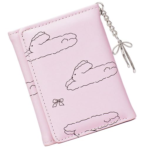 Rdxanc Koreanische Stile Bowknot Kaninchen Geldbörse für Frauen PU Leder kurze Geldbörsen Geldbörse Münzhalter und mehrere Kartenfächer von Rdxanc