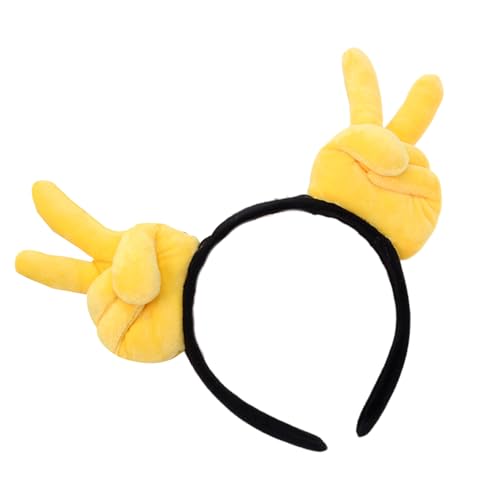 Rdxanc Moderne Schere Handgeste Haarband für Damen Herren Kinder Kostüm Party Zubehör Weiches Polyester Stirnbänder Kreativ Uni von Rdxanc