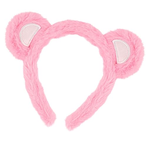 Rdxanc Pelzbär-Ohr-Stirnband mit verstellbarem Design für Kinder und Frauen, weiches Plüsch-Haar-Accessoire für den täglichen Gebrauch oder Partys von Rdxanc