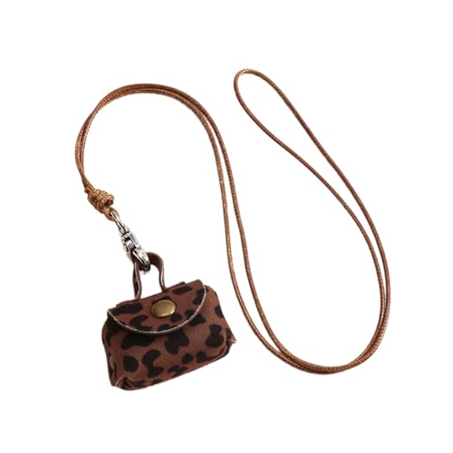 Rdxanc Robuste Vintage-Leder-Halskettenbeutel für Kopfhörer und Münzen, kleine lange Designs für modische Damen, C, A von Rdxanc