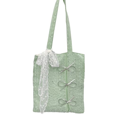Rdxanc Schultertasche mit glitzernden Schleifen, große Kapazität, praktische Polyester-Unterarmtasche für Damen, Fitnessstudio, Reisen, Einkaufen von Rdxanc