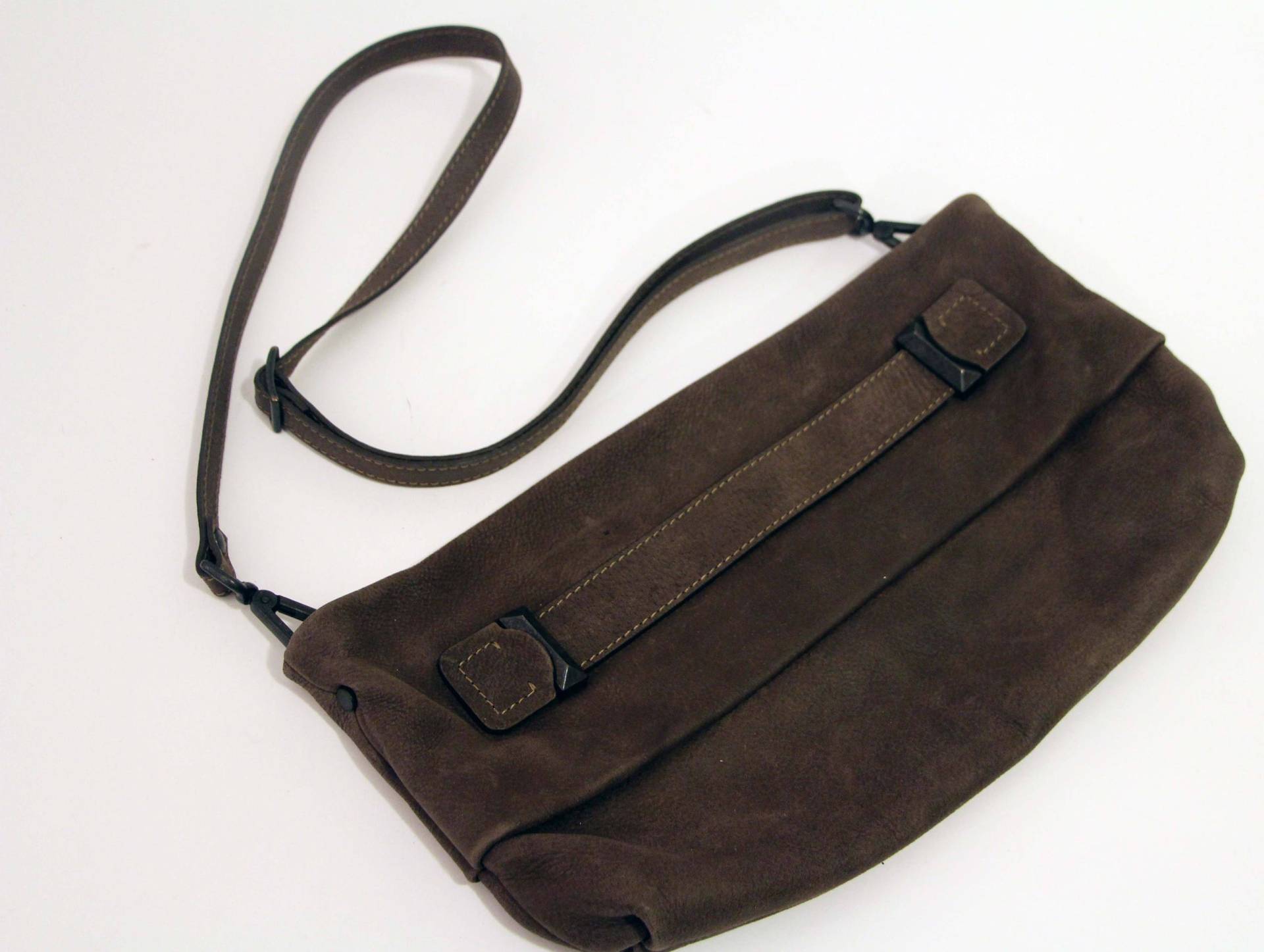 Designer Desiree Lupi Weiche Braune Leder Handtasche Clutch Designer Desiree Lupi Weiche Braune Leder Handtasche Clutch von ReBaggedElegance