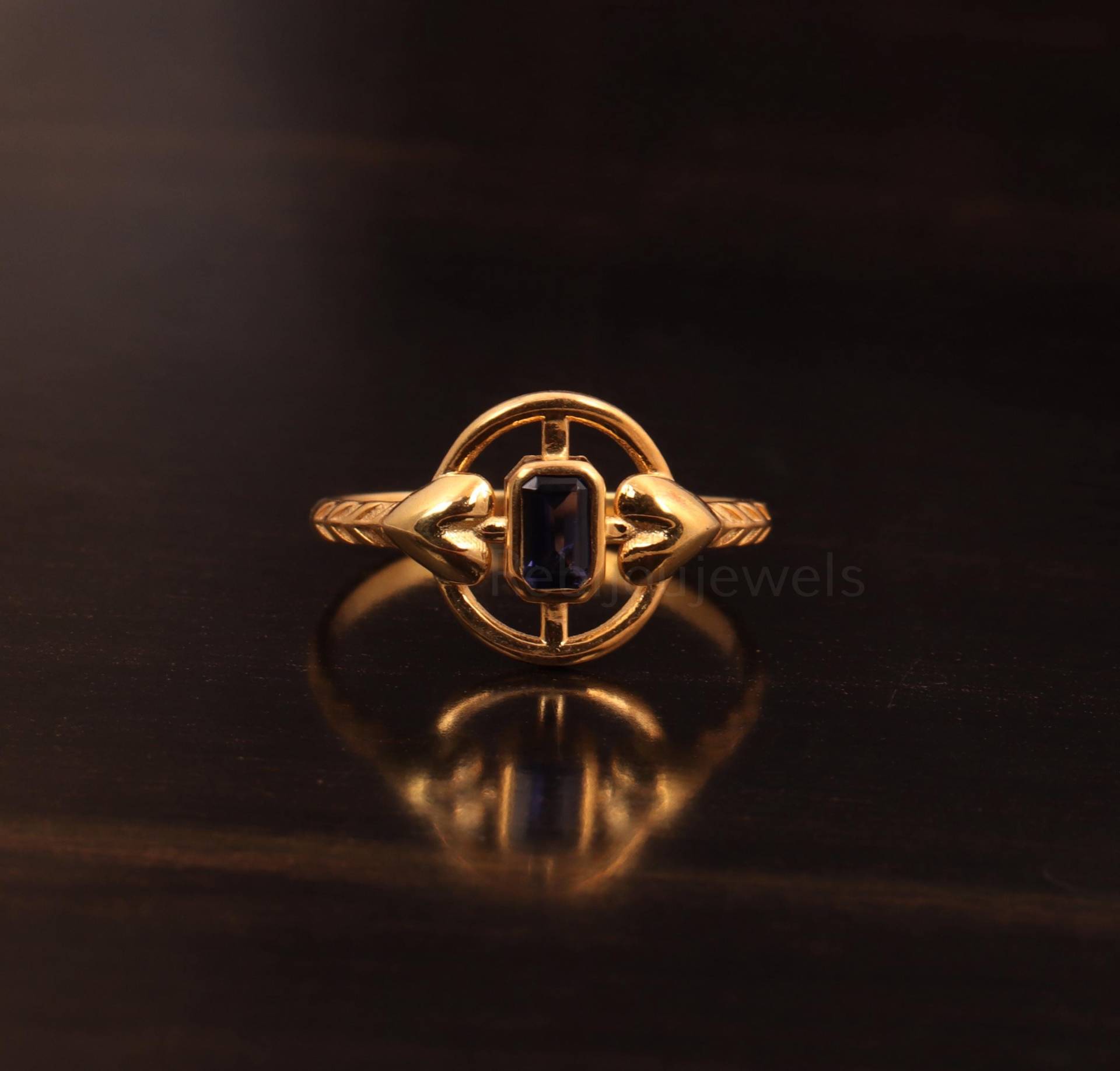 Vintage Lila Amethyst Verlobungsring, 14K Gold Solitaire Designer Herz Band Schmuck Ehering von ReBijouJewels