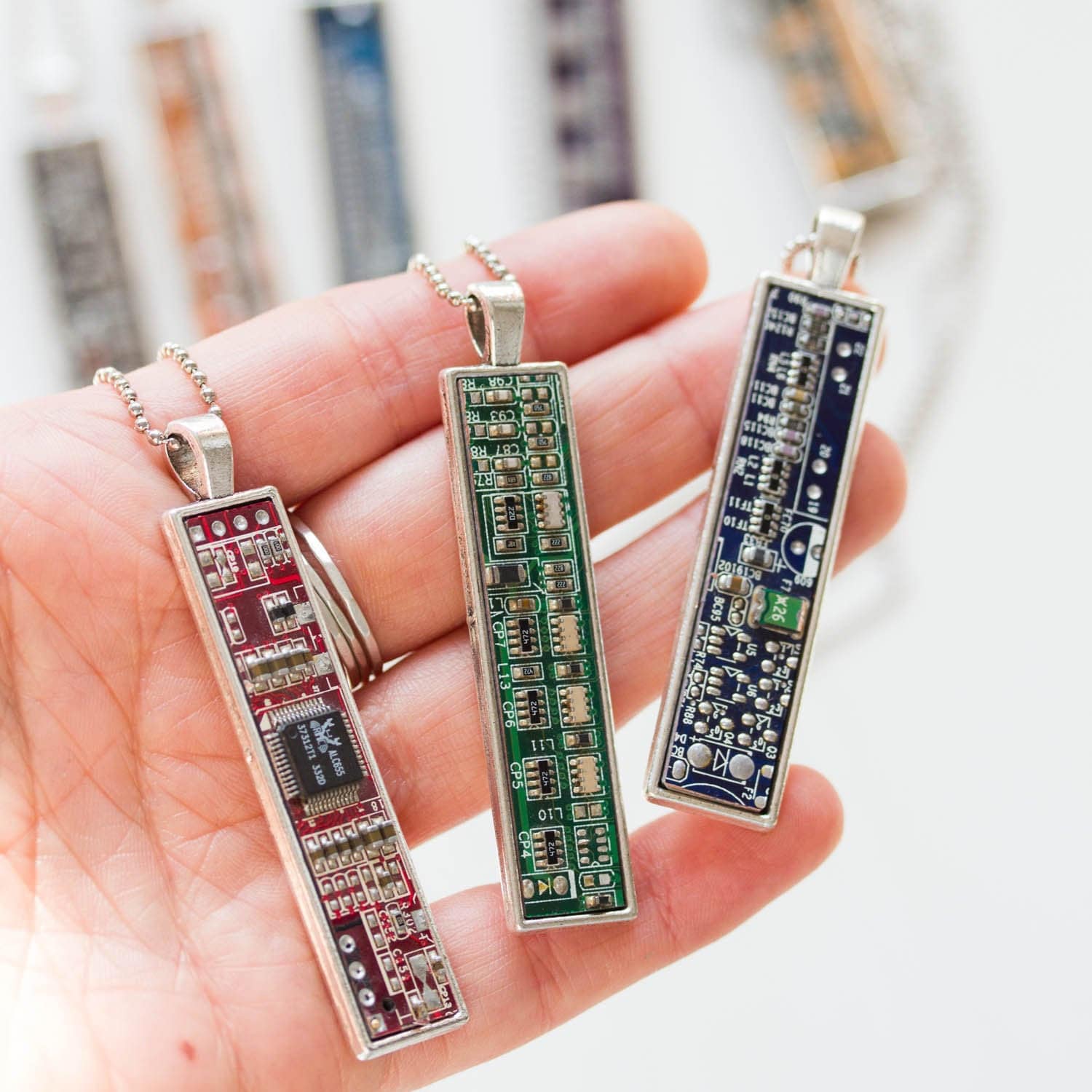 Echte Platine Halskette, Geschenk Für Technikfreaks, Computer Geek, Recycelt Motherboard Schmuck von ReComputing