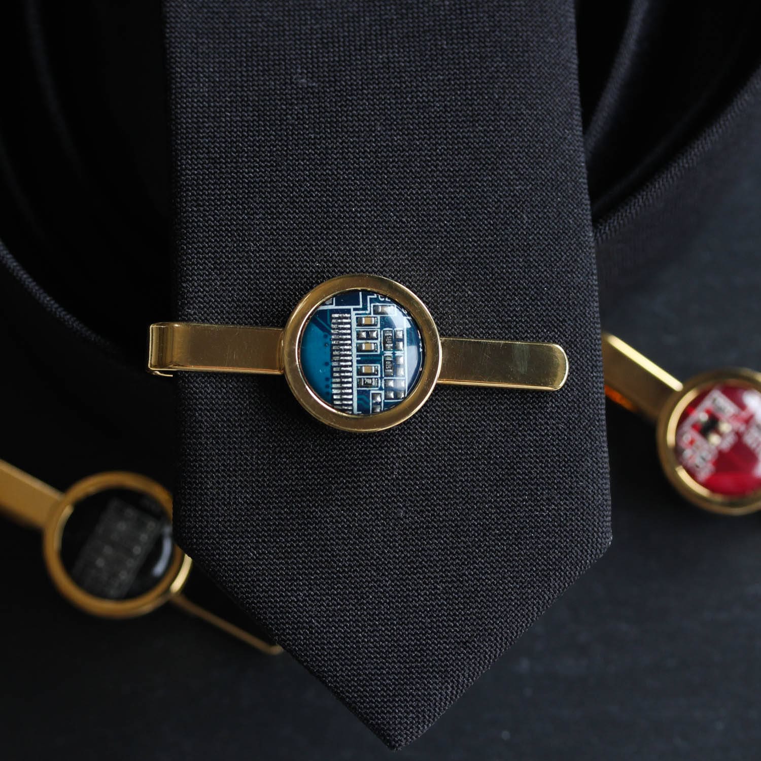Goldene Krawattenklammer, Recycelte Platine Computer Nerd Geschenk, Geek Geschenk Für Ehemann, Krawattenklammer Bräutigam von ReComputing