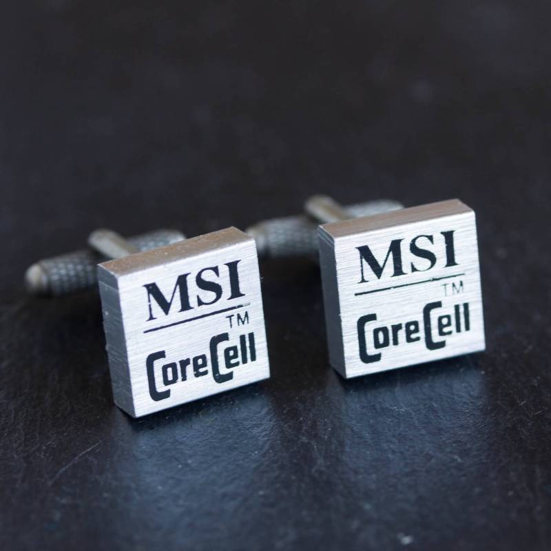 Recycelte Computer Manschettenknöpfe, Msi Heizkörper Manschettenknöpfe von ReComputing