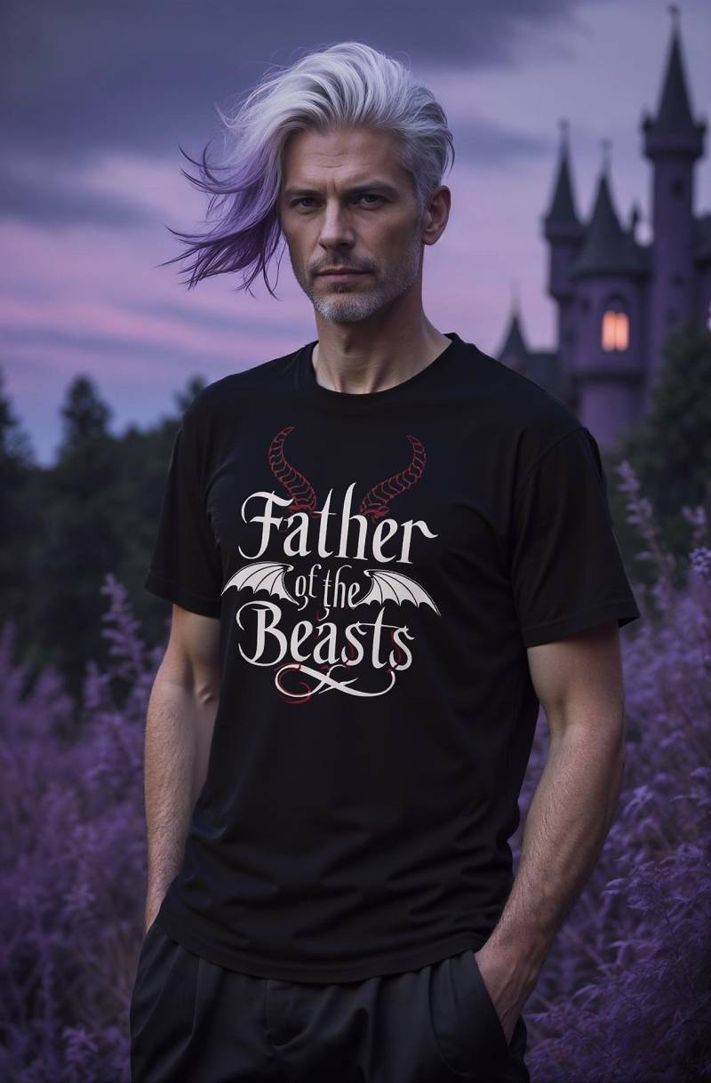 Eu| Softstyle T-Shirt "Father Of The Beasts" Alternative Text Quote Fantasy Darkwear Everyday Goth Gothic Dark Obscure Witch - By Redawn von ReDawnDesign