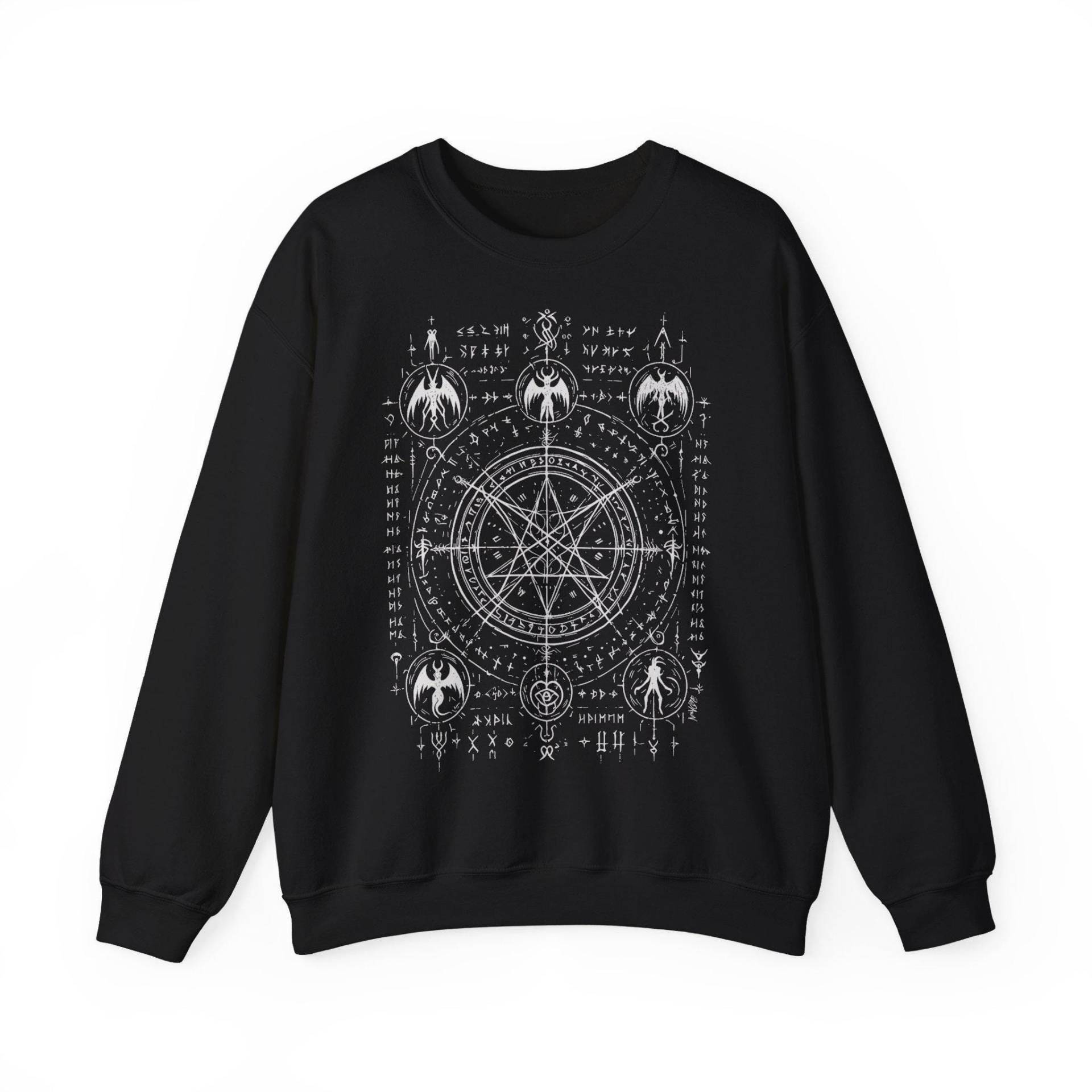 Eu| Sweatshirt - This Is "How To Summon A Demon" Alternative, Everyday Goth, Gothic, Fantasy, Magic Unisex Crewneck By Redawn von ReDawnDesign