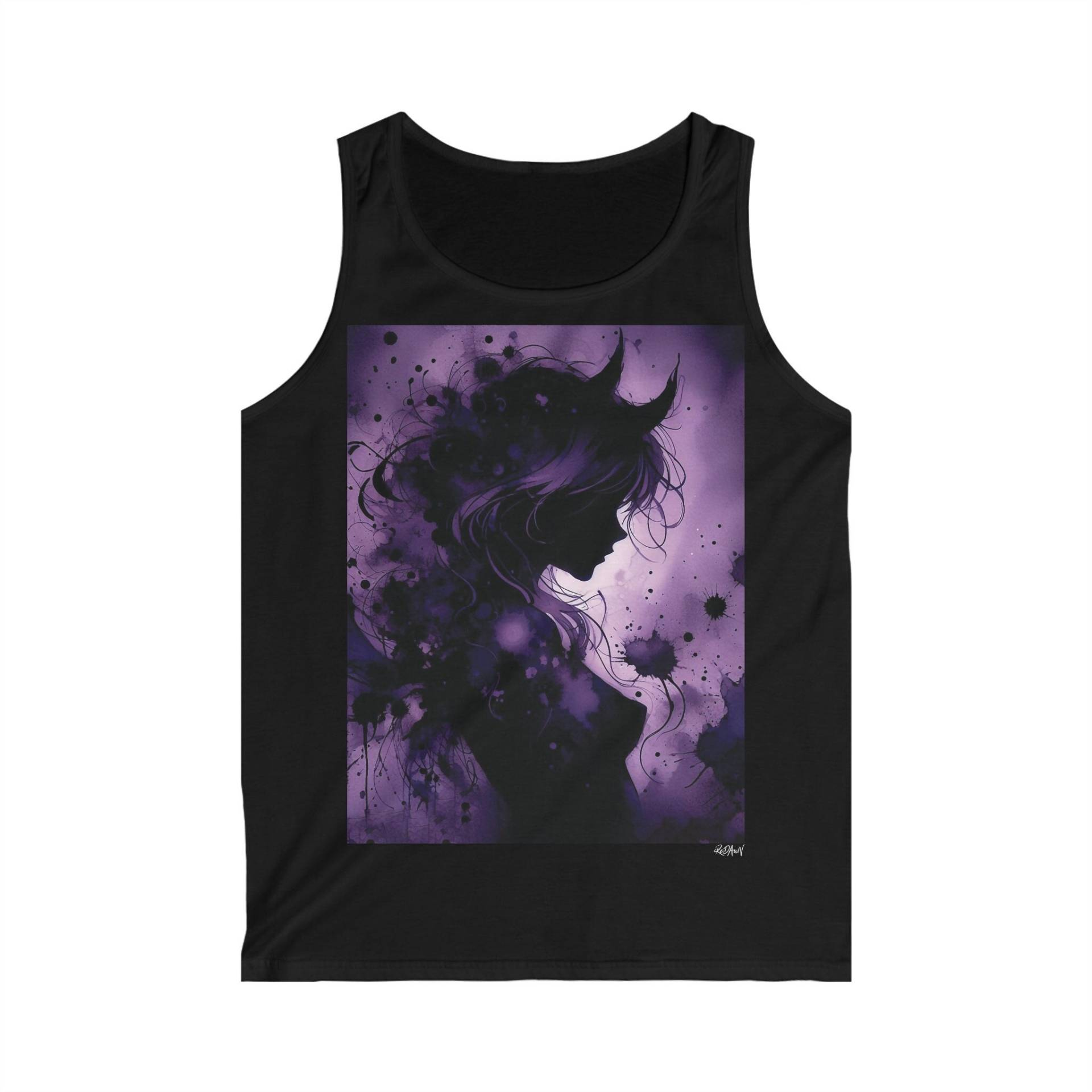 Uk| Tank Top - Dark Beauty Purple Demonic Girl Alternative Fantasy Darkwear Everyday Goth Gothic Witch By Redawn von ReDawnDesign