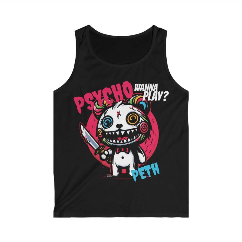 Uk| Tank Top "Teaddy The Psycho Peth" Collection Im Kawaii Cute Art Style - Unisex By Redawn von ReDawnDesign