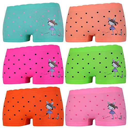 6er Pack Mädchen Panty Microfaser Little Girl Punkte Point Rabbit Hase,so Love', Größe:110-122 von ReKoe