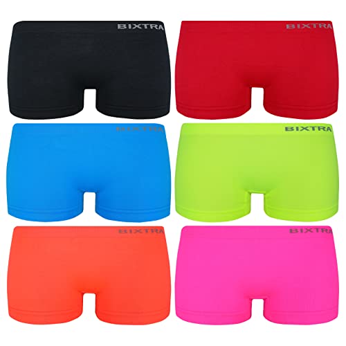 ReKoe 6er Pack Damen Hotpants Seamless Panty Mikrofaser Uni Farben Unterwäsche Slip, Größe:L-XL = 40/42 von ReKoe