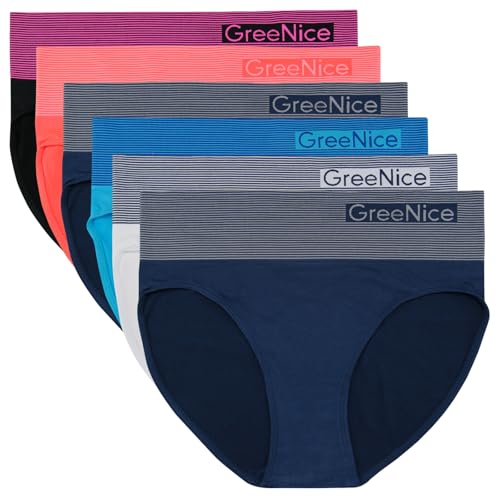 ReKoe 6er Pack Damen Slip Microfaser Dessous Frauen Unterwäsche S-XXL Verschiedene Set (Set 10), Größe:L-XL = 40/42 von ReKoe