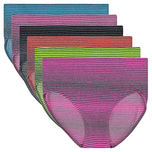 ReKoe 6er Pack Damen Slip Microfaser Dessous Frauen Unterwäsche S-XXL Verschiedene Set (Set 17), Größe:L-XL = 40/42 von ReKoe