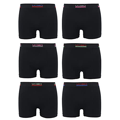 ReKoe 6er Pack Microfaser Uomo Schwarz Unterwäsche Pants Herren Boxershorts Fitness, Größe:M/L ReKoe 6er Pack Microfaser Uomo Schwarz Unterwäsche Pants Herren Boxershorts Fitness, Größe:M/L von ReKoe