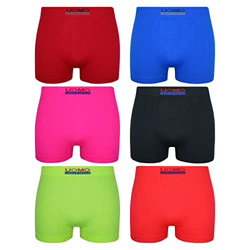 ReKoe 6er Pack Microfaser Uomo Uni Unterwäsche Pants Herren Boxershorts Fitness, Größe:XL/XXL von ReKoe