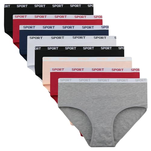 ReKoe 8er Pack Damen Slip Baumwolle Unterwäsche Mehrpack Unterhose Basic Uni Farben, Größe:56/58 = (Etikett XXXXL) von ReKoe