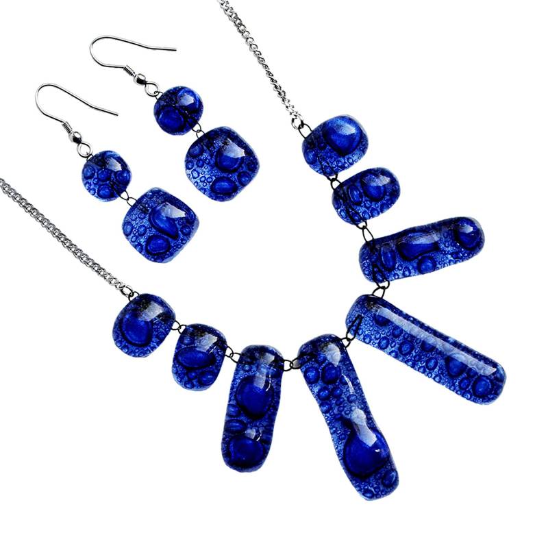 Ohrringe Und Halskette Schmuckset Bohemian Bubble Glass Weitere Farben Erhältlich Ohrringe Und Halskette Schmuckset Bohemian Bubble Glass Weitere Farben Erhältlich von ReMaatelier