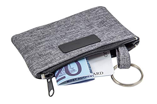 Schlüsseletui Geldbörse RFID – Schlüsseltasche Geldfach Schlüsselmäppchen Schlüsselring Autoschlüssel Leder Damen Herren Braun Schwarz Reißverschluss (Variante 5) von ReNa Retail