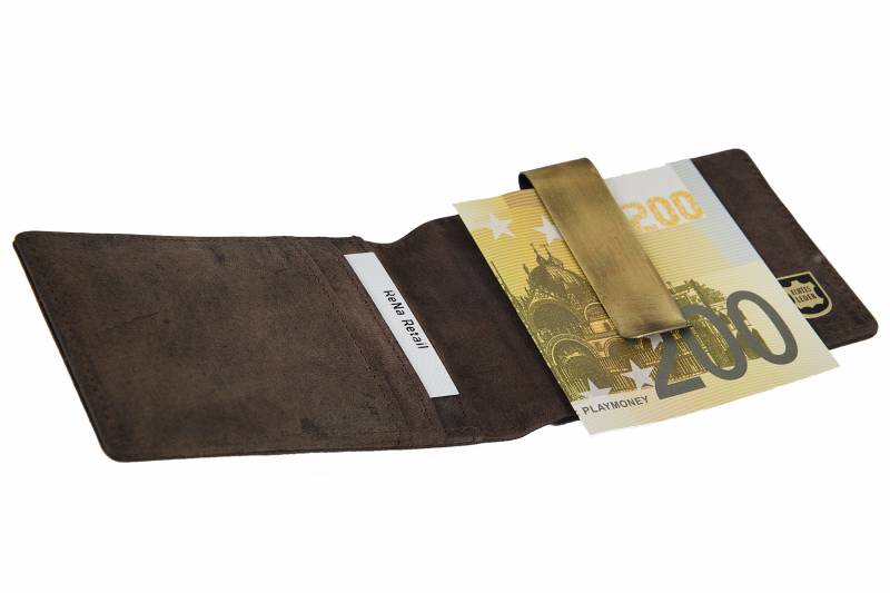 Geldklammer - Clipbörse Vintage Echt Leder von ReNaRetail
