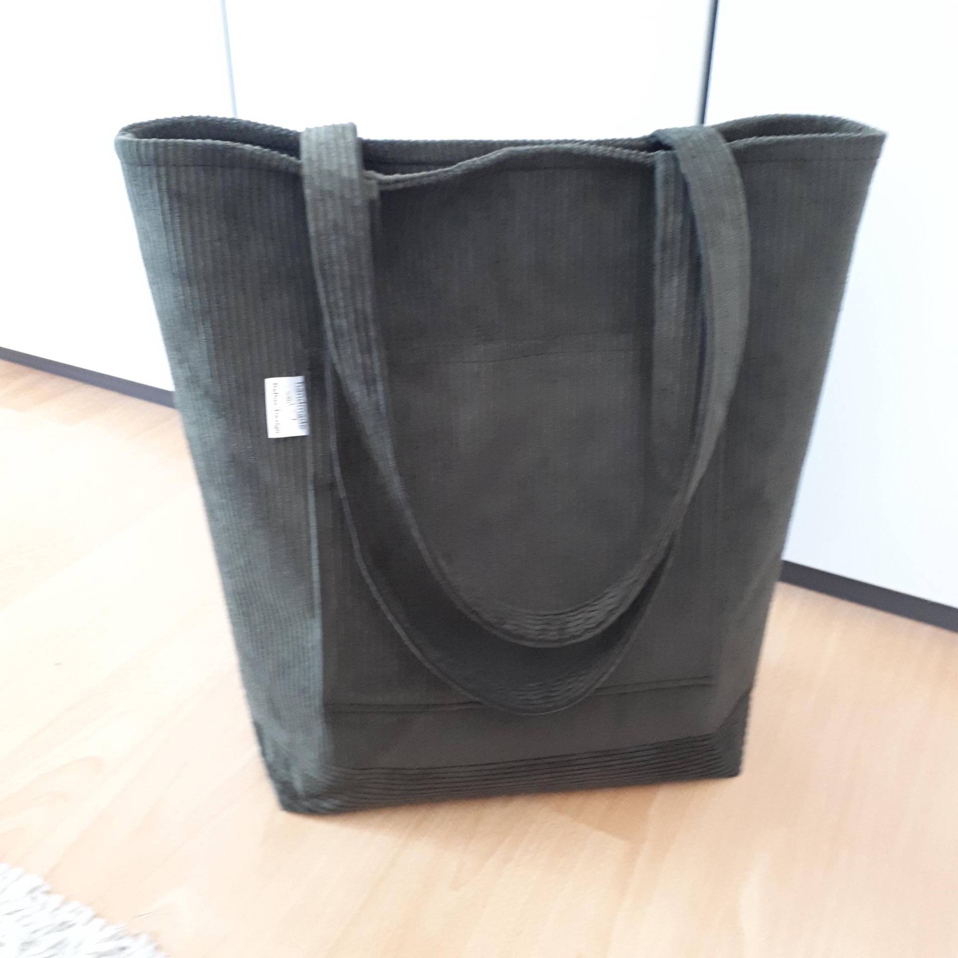 Shopper-Cordtasche-Lodengrün von ReRasDesign