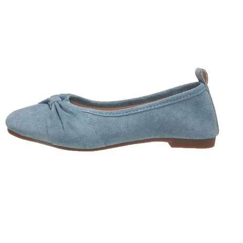 Ballerinas Damen Schuhe Slip on Maschenware Schuhe Mokassins Frauen Spitze Zehe Ballett Flach Loafers Fußgewölbeunterstützung Freizeitschuhe Trachtenschuhe von ReSin90s