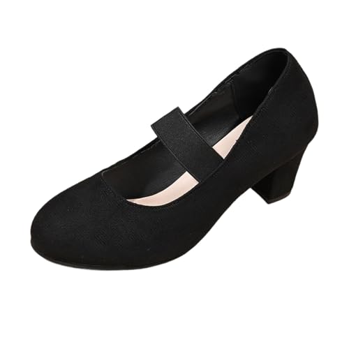 Dame Mary Janes Pumps Blockabsatz Geschlossener Pumps Spangenpumps Elegant Festliche Dirndl Kleid Trachten Schuhe Damenschuhe Perfekt für Hochzeiten und Partys von ReSin90s
