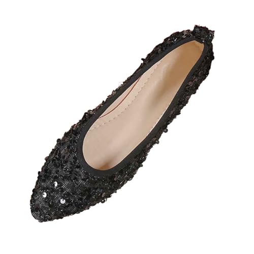 Damen Ballerinas Elegant Loafer Tanzschuhe Stoffschuhe Mit Spitzer Zehenpartie Abendschuhe Bequem Und Elegant Loafers Freizeitschuhe Für Alltag Stilvolle Outfits von ReSin90s