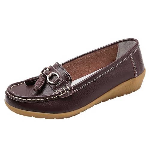Damen Ballerinas Loafers Bequeme Mokassins Slippers Flachschuhe Flach Lässige Loafers Slip-On Schuhe Wanderschuhe Halbschuhe Klassische Ballerinas, Frauen Flats von ReSin90s