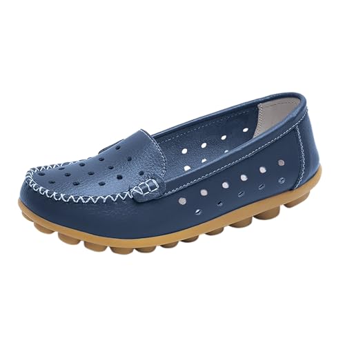 Damen Ballerinas Loafers Bequeme Mokassins Slippers Flachschuhe Frauen Slip on Stoffschuhe Loafers Geschlossener Spitze Flats Fahrerschuhe von ReSin90s