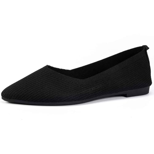 Damen Ballerinas Loafers Klassische Flache Schuhe Weiche Ballerina Frauen Spitze Zehe Ballett Flach Loafers Fußgewölbeunterstützung Tanzschuhe Frauen von ReSin90s