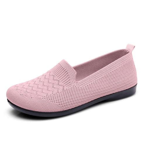 Damen Ballerinas Loafers Klassische Loafer Mokassins Stoffschuhe Frauen Spitze Zehe Ballett Flach Loafers Fußgewölbeunterstützung Für Spaziergänge Keilabsatz Lässiger Stil von ReSin90s