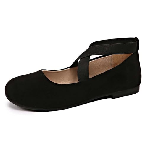 Damen Ballerinas Loafers Slip on Schuhe Flache Barfuß Ballerina Runde Zehe Barfußschuhe Bequem Weich Loafers Walking Flat Für Frauen von ReSin90s