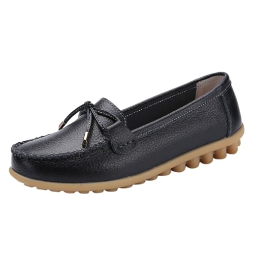 Damen Loafer Mokassins Bequeme Freizeitschuhe Leichte Fahrschuhe Frauen Halbschuhe Faltbarer Geschlossener Spitze Flats Fahrerschuhe von ReSin90s