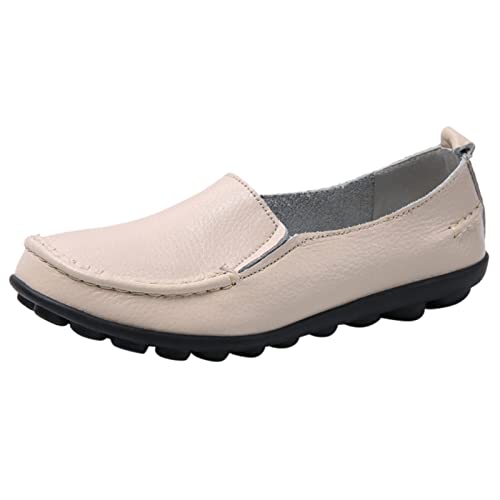 Damen Loafer Mokassins Flache Bequem Beiläufig Arbeit Freizeitschuhe Fashion Schuhe Mokassins Slip on Loafers Klassischer Sommerschuh Bootsschuhe von ReSin90s
