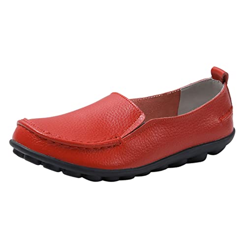 Damen Loafer Mokassins Flache Bequeme Freizeit Pumps Orthopädische Strickstoff Leichte Slip on Walking Schuhe Modische Halbschuhe Fahrerschuhe von ReSin90s