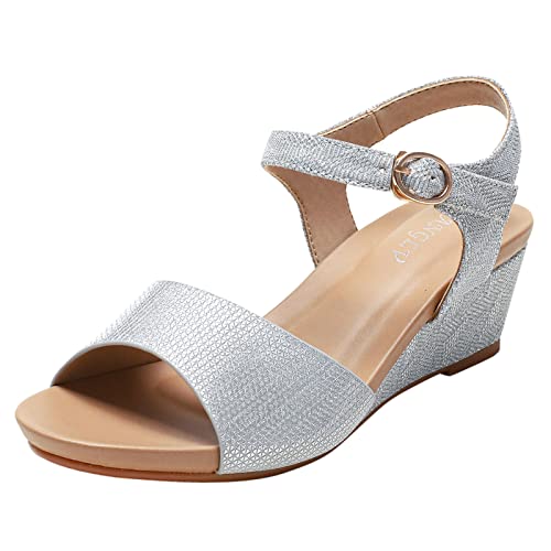 Damen Sandalen Casual Damen Sommer Elegant Wedge Peep Toe High Heel Plattform Pantoletten Freizeit Flach Sandalette Keilabsatz Keilpumps Damen Sandalen Casual Damen Sommer Elegant Wedge Peep Toe High Heel Plattform Pantoletten Freizeit Flach Sandalette Keilabsatz Keilpumps von ReSin90s