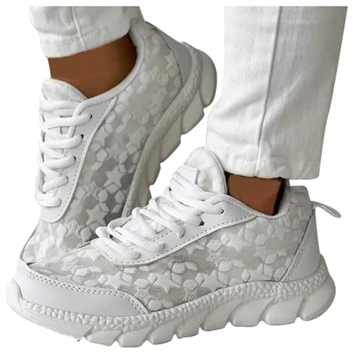 Damen Sneaker Laufschuhe Turnschuhe Joggingschuhe Freizeitschuhe Straßenlaufschuhe Sommerschuhe Weiche Schuhe Fußballschuhe Casual Größe Für Trekking Workout Running von ReSin90s