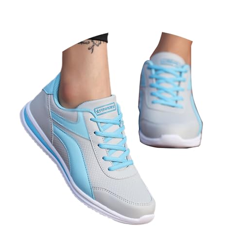 Damen Turnschuhe Sneaker PU Spritzschutz Luftkissen Leicht rutschfest Straßenlaufschuhe Weiche Schuhe Fußballschuhe Casual Größe Für Trekking Workout Running von ReSin90s
