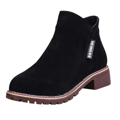 Damen Western-Stiefeletten Ankle Boots Kurzschaft Stiefel Damenschuhe Frauen Ankle Wellies Regenstiefel Sommerstiefel Slip On Schuhe, Leichtgewicht von ReSin90s