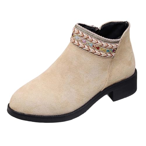 Damen Western-Stiefeletten Gummistiefel Halbhoch winterschuhe Boots Rutschsicher Abriebfest Atmungsaktiv Regenschuhe Herbst Winter Damenstiefel von ReSin90s