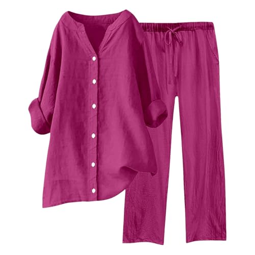 Damen Zweiteiler Musselin Bluse Hemd Und Lang Hose Aesthetic Lounge Set Strand Outfit Elegant V-Ausschnitt Two Piece Set Freizeit Streetwear Große Größe Damen Zweiteiler Musselin Bluse Hemd Und Lang Hose Aesthetic Lounge Set Strand Outfit Elegant V-Ausschnitt Two Piece Set Freizeit Streetwear Große Größe von ReSin90s