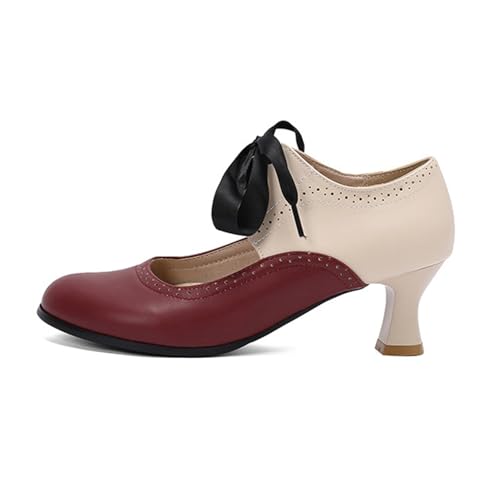 Dirndl Schuhe Damen Pumps Riemchenpumps Blockabsatz Abendschuhe Bequeme High Heels Oktoberfest Schuhe Für Hochzeiten Oktoberfest Und Party von ReSin90s