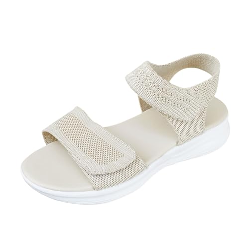 Keilsandalen Für Damen Casual Damen Wedge Peep Toe High Heel Plattform Pantoletten Strandschuhe Keilabsatz Pumps Freizeitsandale Damensandalen von ReSin90s