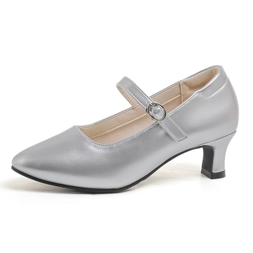 Mary-Jane-Schuhe für Damen Trachtenschuhe mit Blockabsatz Geschlossene Spangenpumps Elegant Dirndl Schuhe Mit Riemchen Elegant Tanzschuhe Plateau, Kleider, Brautschuhe Party von ReSin90s