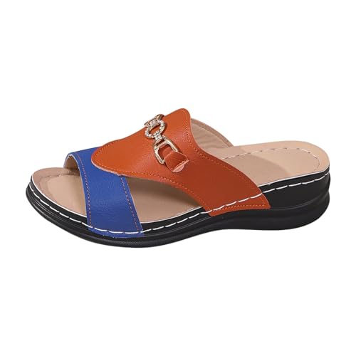 Orthopädische Sandalen Damen Casual Wedge Peep Toe High Heel Plattform Sandale Anti-Rutsch Mit Arch Support Komfortable Schaumstoff Rutschen Outdoorsandale Für Freizeit Alltag von ReSin90s