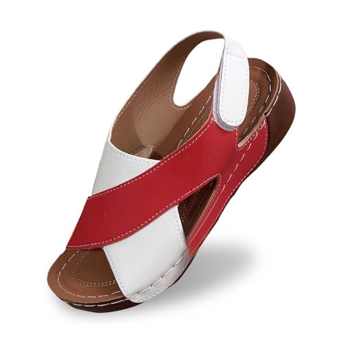 Pantoletten Damen Mit Absatz Casual Damen Wedge Peep Toe High Heel Plattform Pantoletten Freizeit Sommerschuhe Damensandalen Strandschuhe von ReSin90s